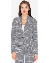 Dámske sivé sako so vzormi N2955 #5