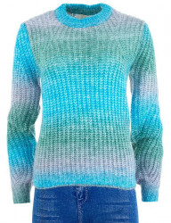 Dámsky farebný pletený pulóver S0323