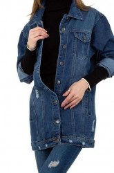 Dámsky jeansový kabát Q9348 #3