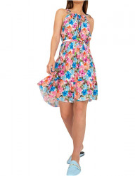 Farebné kvetinové šaty W6406