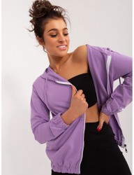 Fialová mikina na zips B3520 #2