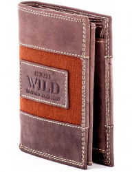 Hnedá pánska peňaženka s logom N6818 #3