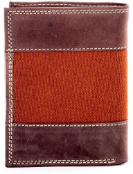 Hnedá pánska peňaženka s logom N6818 #4