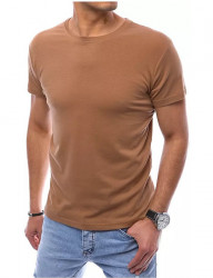 Hnedé pánske basic tričko W5082