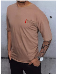 Hnedé tričko s potlačou na chrbte W5875 #2