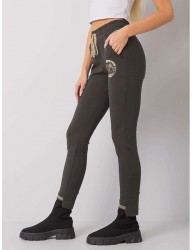 Kaki dámske tepláky s logom Y9062 #2