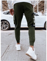Kaki pánske cargo tepláky B4471 #1