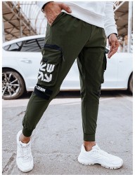 Kaki pánske cargo tepláky B4471 #2