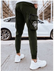 Kaki pánske jogger tepláky s vreckami B4489 #1