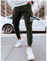 Kaki pánske jogger tepláky s vreckami B4489 #3