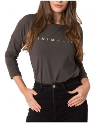 Khaki dámske tričko minimalist Y8075