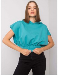 Modrá krátka mikina s kapucňou Y6743 #2