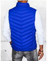 Modrá pánska prešívaná vesta W8977 #1