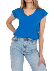 Modré basic tričko atlanta s krátkym rukávom W3029