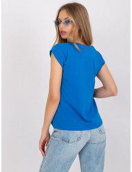 Modré basic tričko atlanta s krátkym rukávom W3029 #1