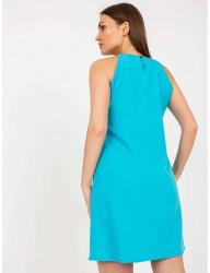 Modré letné šaty na ramienka W6400 #1