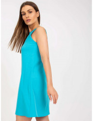 Modré letné šaty na ramienka W6400 #2