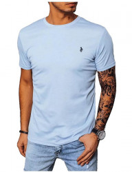 Modré pánske basic tričko W8689