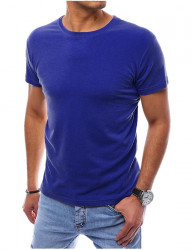 Modré pánske tričko s krátkym rukávom B0046