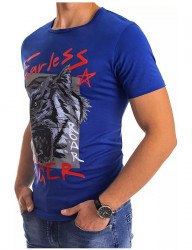 Modré pánske tričko tiger Y0248 #2