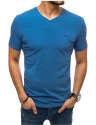 Modré tričko s drobnou výšivkou W5158