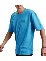 Modré tričko s vreckom Y5154