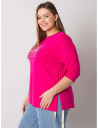 Neónovo ružové dámske tričko s nápisom W2662 #2