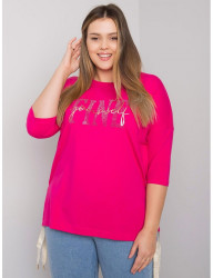 Neónovo ružové dámske tričko s nápisom W2662 #4