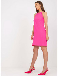 Neónovo ružové letné šaty na ramienka W6397 #2