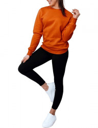 Oranžová mikina bez kapucne fashion ii W3770