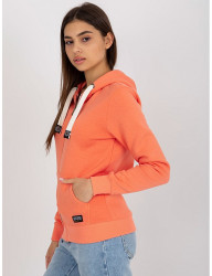 Oranžová mikina na zips as kapucňou W8876 #4