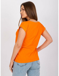 Oranžové basic tričko atlanta s krátkym rukávom W3027 #1