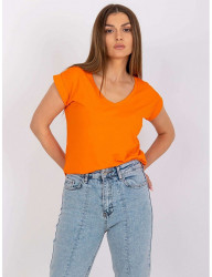Oranžové basic tričko atlanta s krátkym rukávom W3027 #4