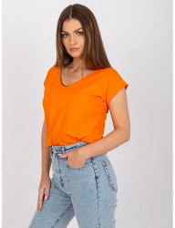Oranžové basic tričko atlanta s krátkym rukávom W3027 #5