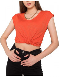 Oranžové dámske tričko s krátkym rukávom N9566