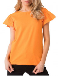 Oranžové dámske tričko s volánikmi Y2069