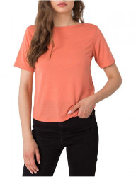Oranžové dámske tričko s výstrihom na chrbte Y5767