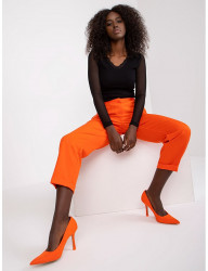 Oranžové elegantné nohavice W5767 #4
