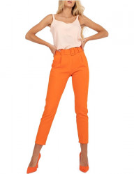 Oranžové nohavice giulia s opaskom W4756