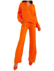 Oranžový komplet nohavíc a svetra B2132