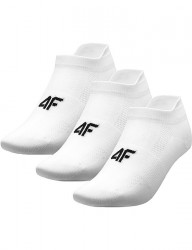 Pánske biele ponožky 4F - 3 páry R0896