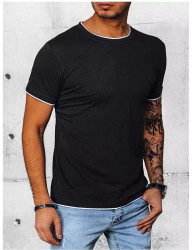 Pánske čierne basic tričko W8706 #2