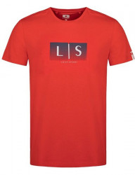 Pánske tričko LOAP ALLYSS Červená/Tmavosivá/Biela G3060
