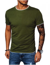 Pánske zelené basic tričko W8704