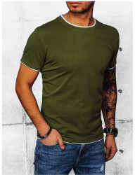 Pánske zelené basic tričko W8704 #2