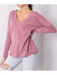 Ružové dámske tričko s dlhým rukávom N5170 #1