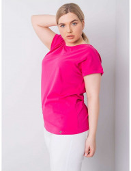 Ružové dámske tričko s krátkymi rukávmi Y0887 #1