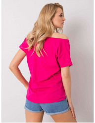 Ružové dámske tričko s výstrihom Y2084 #1