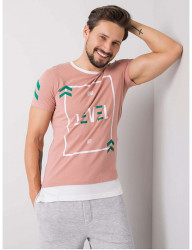 Ružové pánske tričko s potlačou lvl Y0164 #2