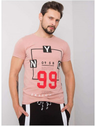 Ružové pánske tričko s potlačou N9991 #2